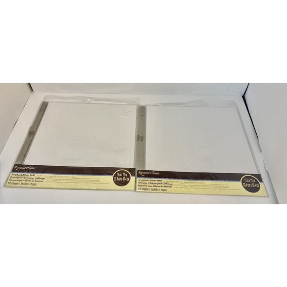 Recollections Other - Lot of 2 Recollections Scrapbook Album Refill Pages 10 Sheets 12x12”‎ New Sealed